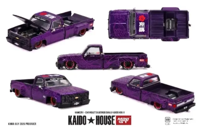 [予約] MINI-GT 1/64 シボレー シルバラード デューリー KAIDO 鯉 V1 (左ハンドル)　KHMG291