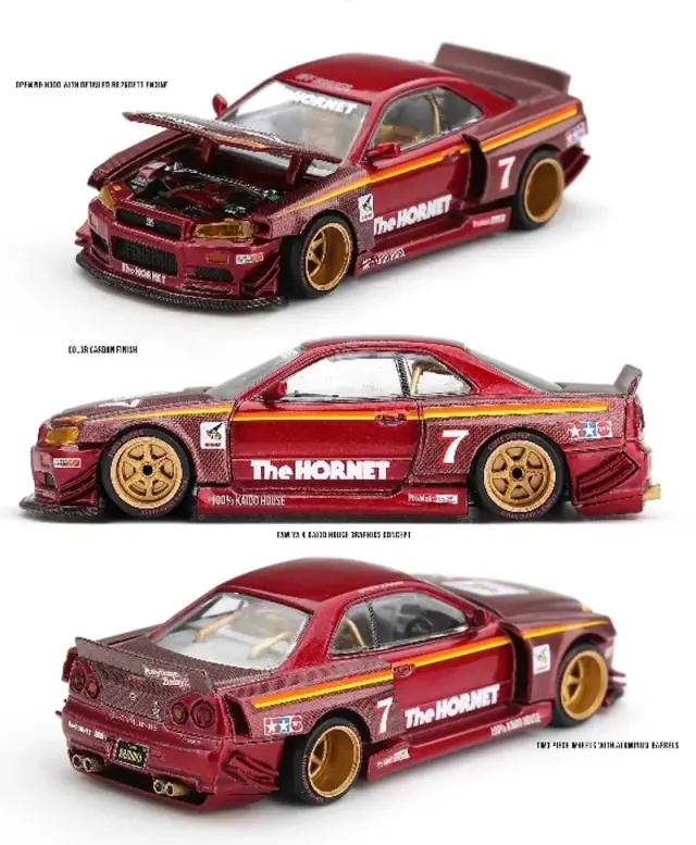 [予約] KAIDO HOUSE x MINI-GT 1/64 ニッサン スカイライン GT-R R34 TAMIYA x KAIDO HOUSE "ホーネット" V2(右ハンドル)　KHMG315