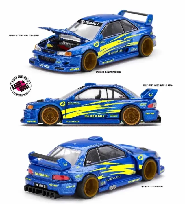 [予約] MINI GT 1/64 スバル インプレッサ WRX STI カイドウ レーシング チーム V1 (右ハンドル)　KHMG318