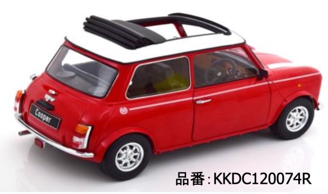 予約] KKスケール 1/12 ミニクーパー サンルーフ レッド/ホワイト 右  