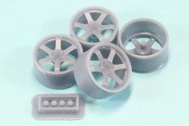 [予約] ケイSTYLE! アソビーコムイベントコラボ品 1/24 18インチ レイズ TE37 SAGA Sプラス ホイールセット　KS-PA101