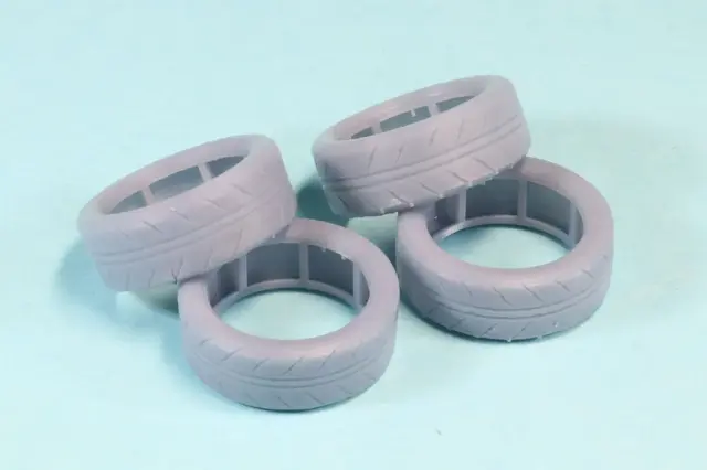 ケイSTYLE! 1/24 15インチ シバタイヤモチーフ タイヤセット KS-PA108