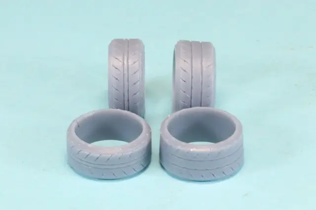 ケイSTYLE! 1/24 14インチ 前輪テーパー無し 後輪テーパー3° タイヤセット　KS-PA76