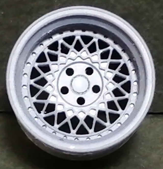 メーカー絶版] ケイSTYLE! 1/24 17インチ 8.5J 5H F23 ホイール & 215