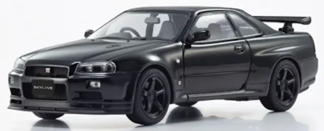 [予約] 京商 1/43 ニッサン スカイライン R34 GT-R Vスペッ2 ブラックパール　KS03936BK