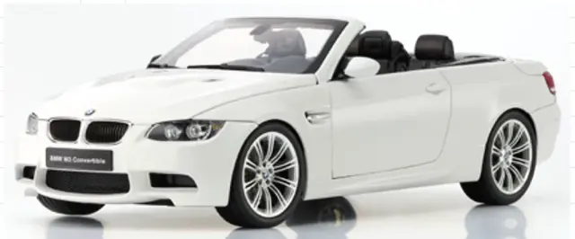 [予約] 京商 1/18 BMW M3 (E93M) コンバーチブル アルピンホワイト　KS08738AW