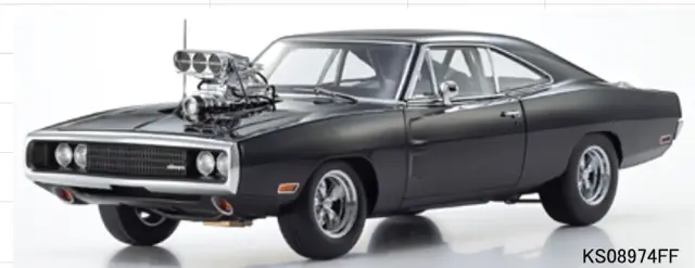 [予約] 京商 1/18 ダッジ・チャージャー R/T 1970 "ワイスピ" ドミニク・トレット ブラック フル開閉　KS08974FF