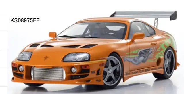 [予約] 京商 1/18 トヨタ スープラ ターボ 1994 "ワイスピ" ブライアン・オコナー オレンジパール　KS08975FF