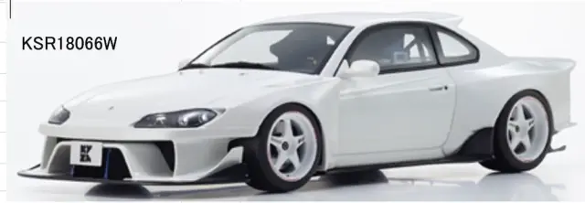 [予約] 京商 1/18 ニッサン シルビア S15 Khyzyl Saleem ホワイト サムライシリーズ(開閉なし)　KSR18066W