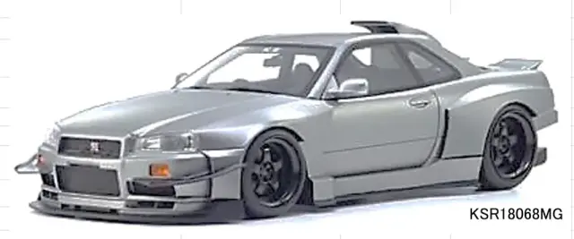[予約] 京商 1/18 ニッサン スカイライン GT-R (R34) キジル サリーム マットグレー　KSR18068MG