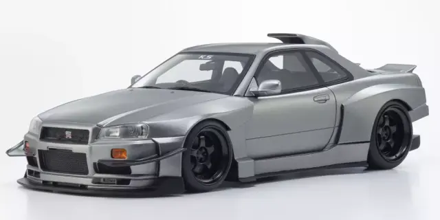 京商 1/18 ニッサン スカイライン GT-R (R34) キジル サリーム マットグレー　KSR18068MG