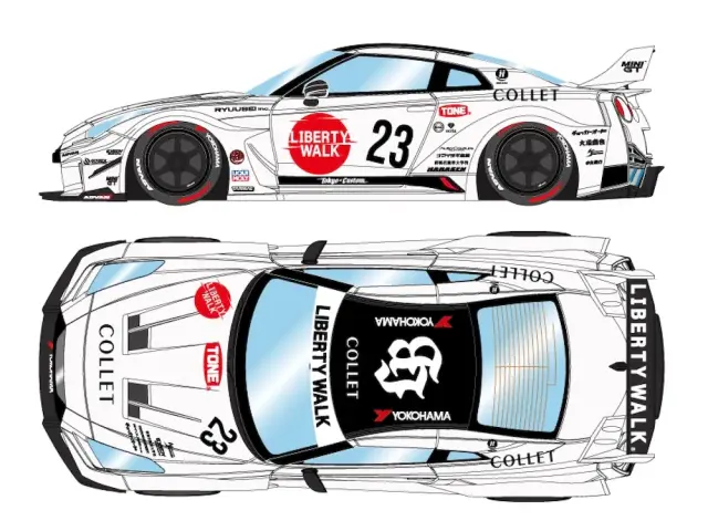 [予約] アイドロン 1/43 LB-シルエットワークス ニッサン GT35 GT-RR7 ホワイト (限定140台)　LB012J