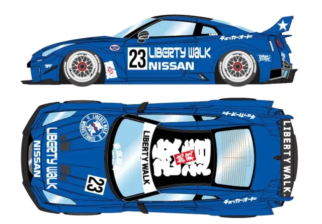 [予約] アイドロン 1/43 LB-シルエットワークス ニッサン GT35 GT-RR7 ブルー (限定120台)　LB012K