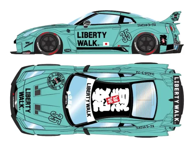 [予約] アイドロン 1/43 LB-シルエットワークス ニッサン GT35 GT-RR7 ミントグリーン (限定120台)　LB012L