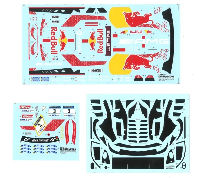 [予約] LBプロダクション 1/24 メルセデス AMG GT3 Evo "レッドブル" ニュルブルクリンク耐久シリーズ 第2戦 2026 No.3 M.フェルスタッペン フルデカール タミヤ対応　LB24132