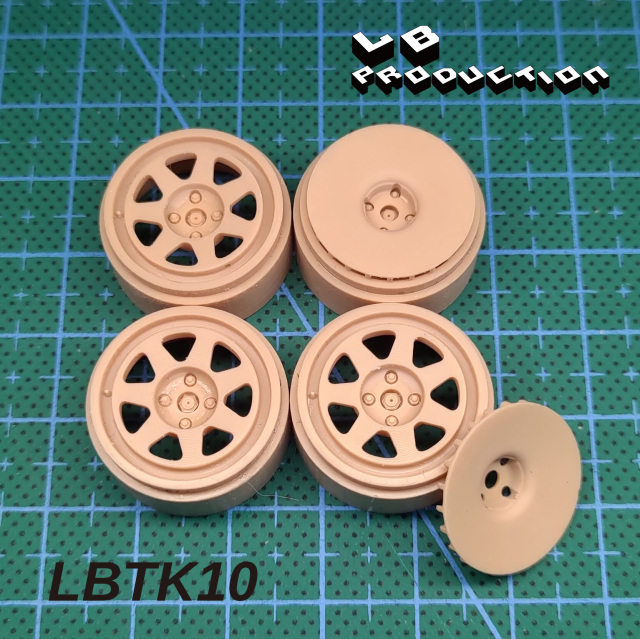 LBプロダクション 1/24 17インチ テクノマグネシオホイール ターボファン付き フォード シエラ他対応　LBTK10