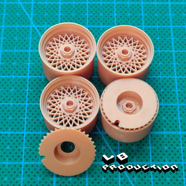 LBプロダクション 1/24 BMW M1 メッシュホイール&ターボファンセット　LBTK13