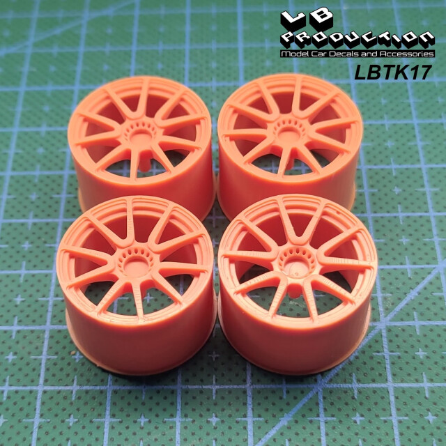 LBプロダクション 1/24 TWS レーシングホイールセット メルセデス AMG GT3 対応　LBTK17