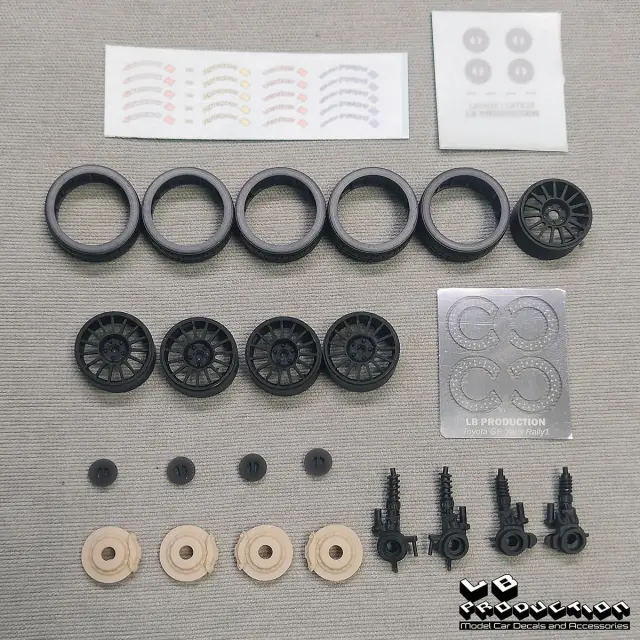 [予約] LBプロダクション 1/24 トヨタ GR ヤリス ラリー1 スノー仕様 スパイクタイヤ サスペンション ブレーキ ベルキット対応　LBTK23