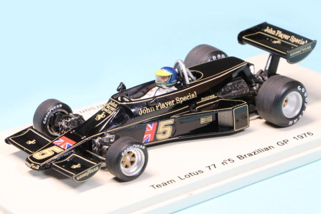 [取り寄せ] プラネックス特注スパーク 1/43 ロータス 77 ブラジルGP 1976 R.ピーターソン　LOT-SPK-77BRA