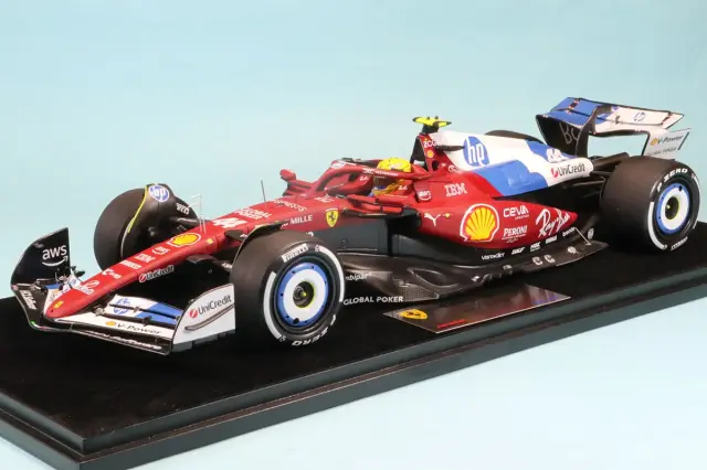 スパーク/ルックスマート 1/18 フェラーリ SF-25 マイアミGP 2025 L.ハミルトン LS18F1077