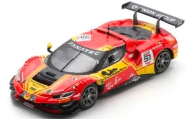 [予約] ルックスマート 1/64 フェラーリ 296 GT3 No.51 AF Corse - フランコルシャン・モータース  24hスパ 2位 2024 アレッサンドロ・ロヴェーラ、ダヴィデ・リゴン、アレッサンドロ・ピエール・グイディ　LS64015