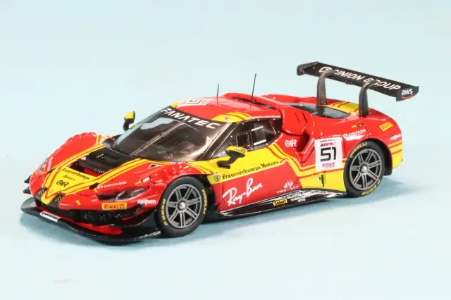 スパーク/ルックスマート 1/64 フェラーリ 296 GT3 No.51 AF Corse - フランコルシャン・モータース 24hスパ 2位 2024 アレッサンドロ・ロヴェーラ、ダヴィデ・リゴン、アレッサンドロ・ピエール・グイディ LS64015