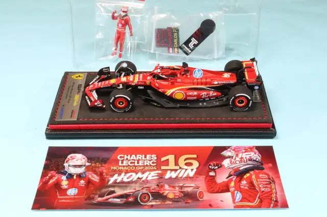 海外ショップ特注ルックスマート 1/43 フェラーリ SF-24 モナコGP 2024 C.ルクレール ウィナー　LSBNF006