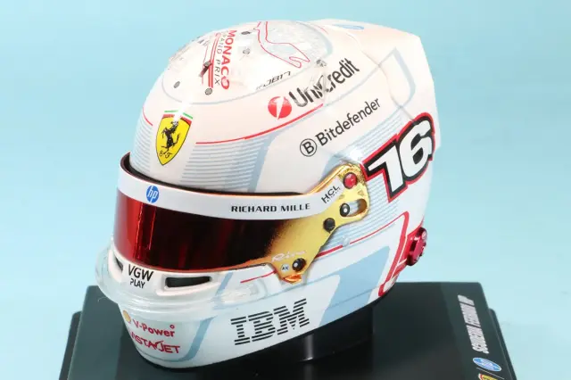 スパーク/ルックスマート 1/5 ヘルメット C.ルクレール モナコGP 2025　LSHEL013