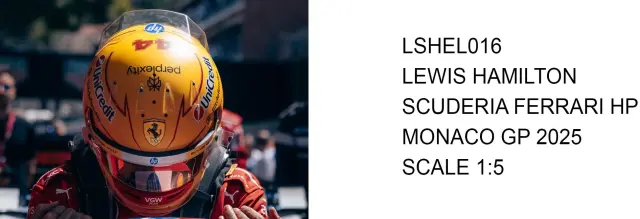 [予約] ルックスマート 1/5 ヘルメット L.ハミルトン モナコGP 2025　LSHEL016