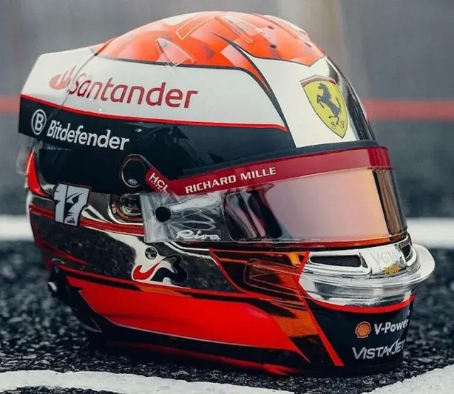 [予約] スパーク/ルックスマート 1/5 ヘルメット C.ルクレール 日本GP 2024　LSHEL025