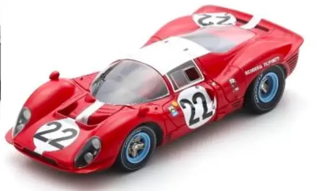 [予約] ルックスマート 1/43 フェラーリ 412P No.22 1967 ルマン ジャン・ギシェ ヘルベルト・ミューラー　LSLM157