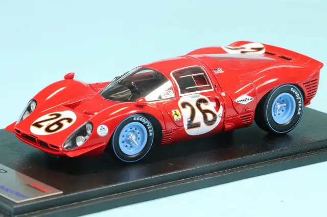 スパーク/ルックスマート 1/43 フェラーリ 412P デイトナ 24h 1967 ペドロ・ロドリゲス / ジャン・ギシェ LSRC163
