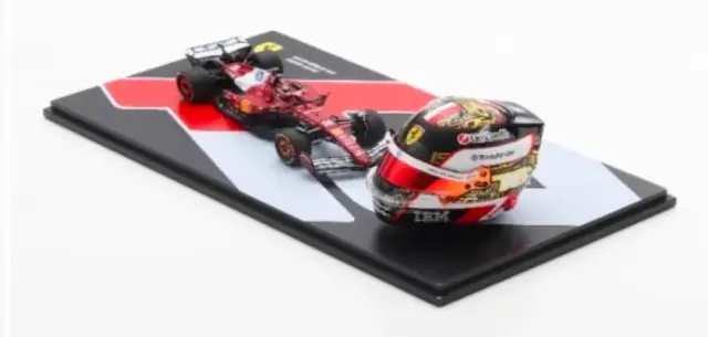 [予約] スパーク/ルックスマート 1/43 フェラーリ SF-25 アブダビGP 2025 シャルル ルクレール & 1/5 ヘルメット セット　LSSET02