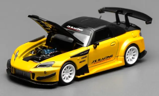 [予約] モーターヘリックス 1/64 J'sレーシング ホンダ S2000 ニューインディイエローパール　M65146