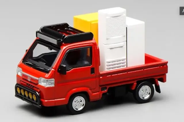 [予約] モーターヘリックス 1/64 ホンダ アクティ トラック カスタマイズ版 改装版 ミラノレッド　M65616