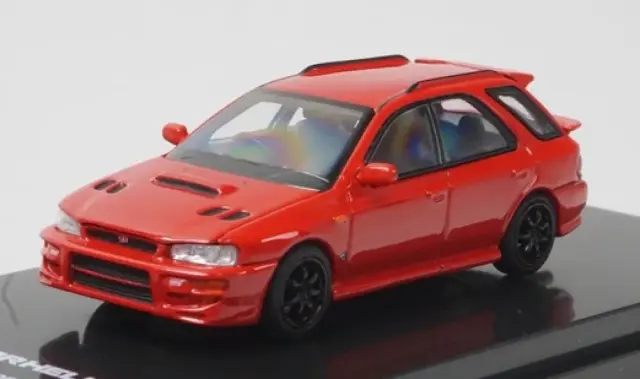 [予約] モーターヘリックス 1/64 スバル インプレッサ ワゴン WRX STi Ver.VI カスタム仕様 チェリーブロッサムレッド　M67106