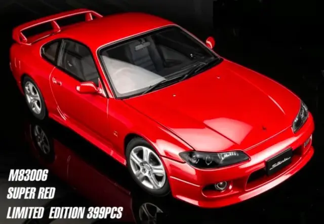 [予約] モーターヘリックス 1/18 ニッサン シルビア (S15) スペックR エアロ 1999 スーパー レッド　M83006