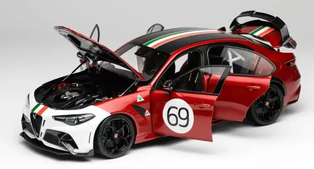 [予約] モーターヘリックス 1/18 アルファロメオ ジュリア GTAm レッドツートン/イタリア No.69　M89010