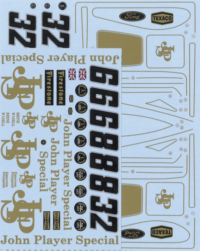 ミュージアムコレクション 1/12 ロータス 72 フルデカール タミヤ対応　MC-D1095