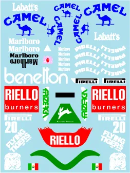 ミュージアムコレクション 1/24 F1 コレクション 追加ロゴ BRM P160B、 ベネトン B186、ウィリアムズ FW15 アソート Vo.6　MC-D1165