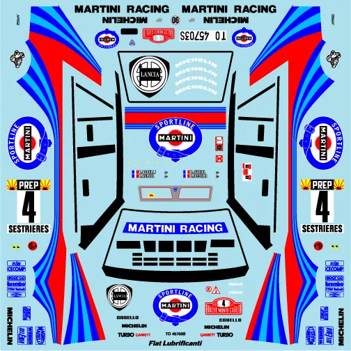 ミュージアムコレクション ミニッツ ボディ ランチア デルタ モンテカルロ 1992 フルデカール 京商対応　MC-D1166