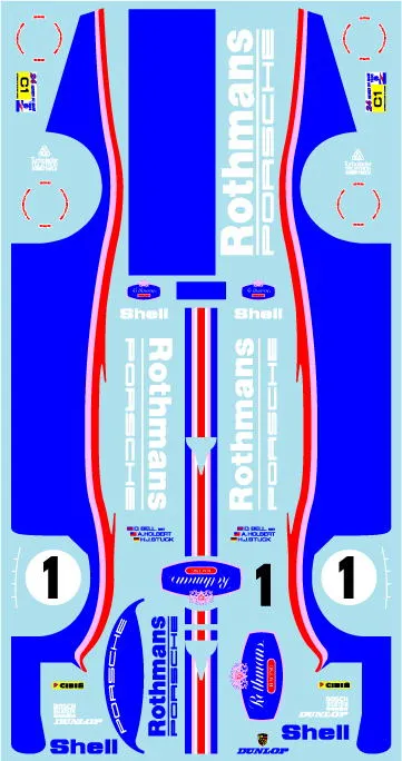 ミュージアムコレクション ミニッツ ボディ ポルシェ 962 ルマン 1987 NO.1 フルデカール 京商対応　MC-D1167