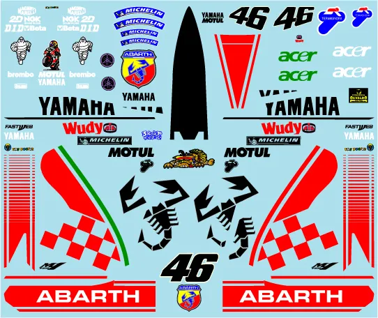 ミュージアムコレクション 1/12 ヤマハ YZR-M1 モトGP アバルトカラー オーストラリアGP 2007 フルデカール BEEMAX対応 MC-D1175