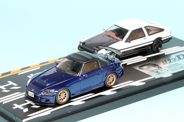 モデラーズ 1/64 頭文字D セット Vol.7 藤原拓海 トレノ AE86 & 城島 
