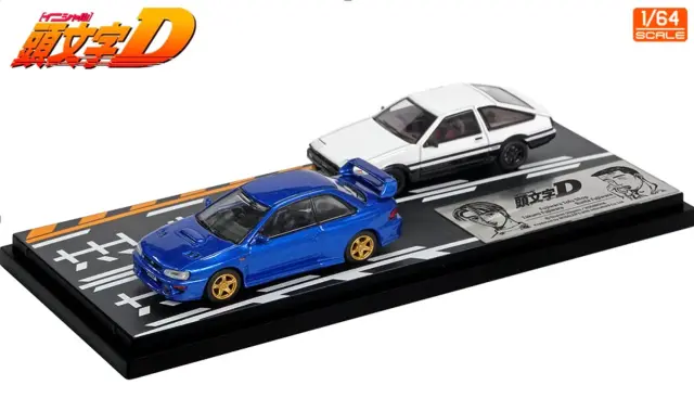 [予約] モデラーズ 1/64  頭文字D セットVol.22 藤原拓海トヨタ トレノ AE86  & 藤原文太 インプレッサ GC8　MD64222