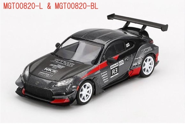 予約] MINI-GT 1/64 トヨタ GR86 HKS Turbocharged GR86 Larry Chen(左 
