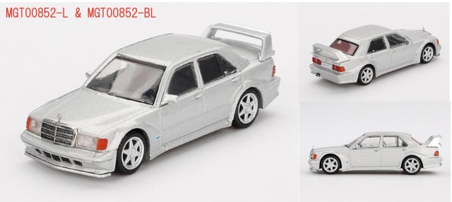 [予約] MINI-GT 1/64 メルセデス ベンツ 190E 2.5-16 エボリューション II アストラルシルバー(左ハンドル)　MGT00852-L