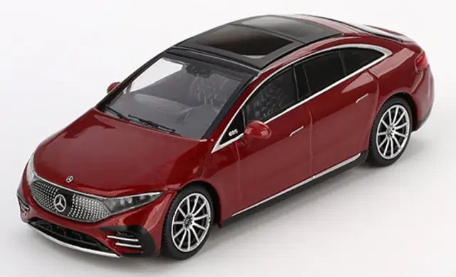 [予約 MINI-GT 1/64 メルセデス ベンツ EQS 580 4MATIC レッドメタリック(左ハンドル)　MGT00970-L