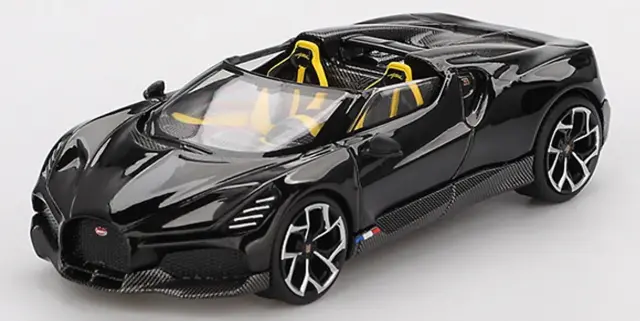 [予約] MINI-GT 1/64 ブガッティ W16 ミストラル ブラック(左ハンドル)　MGT01058-L